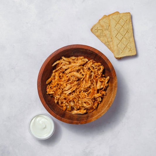 Tostadas con tinga de pollo.